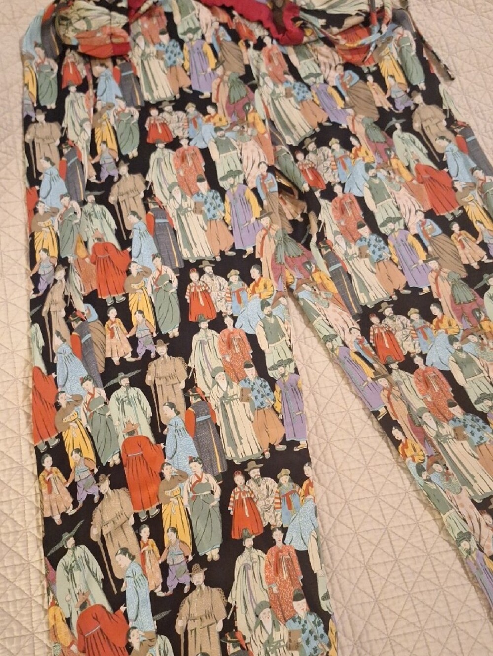 Natori womens asian pj pant drawstring waist. - Picture 3 of 9